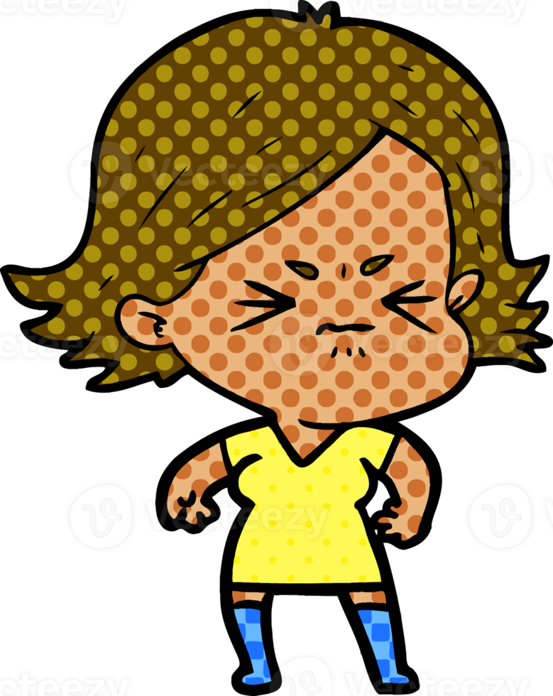 cartoon angry woman png