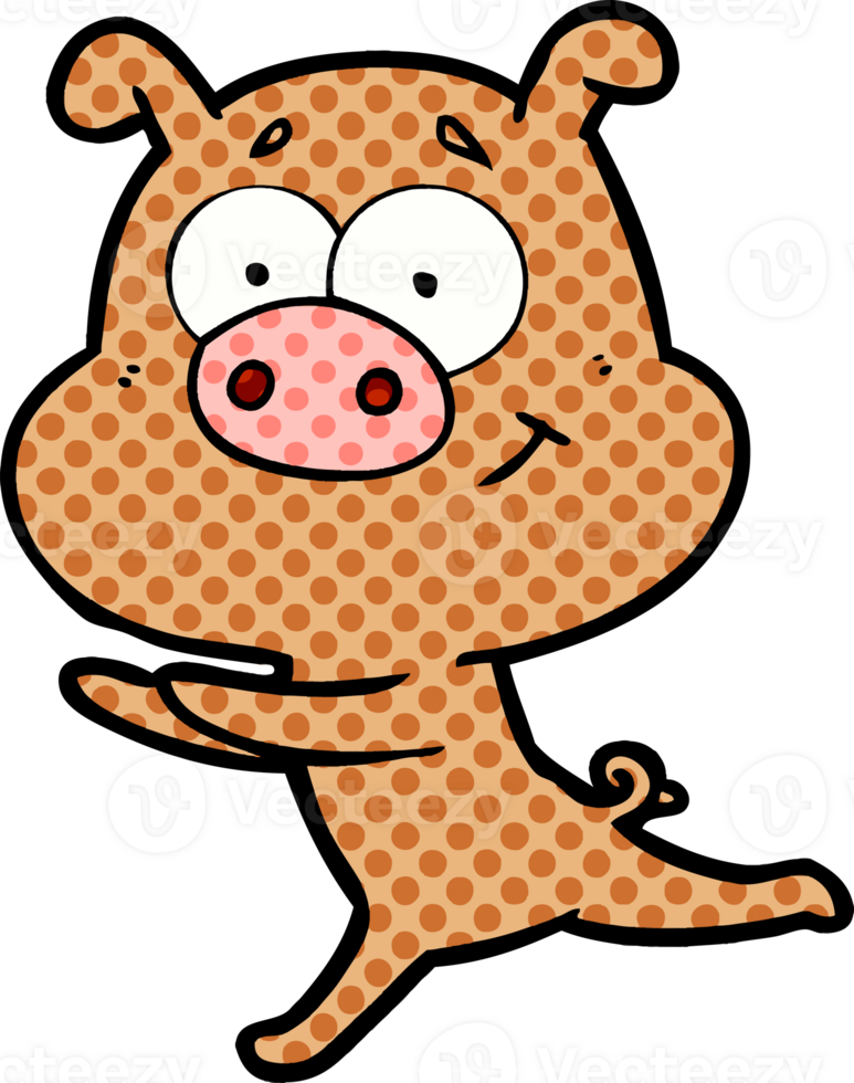 happy cartoon pig png