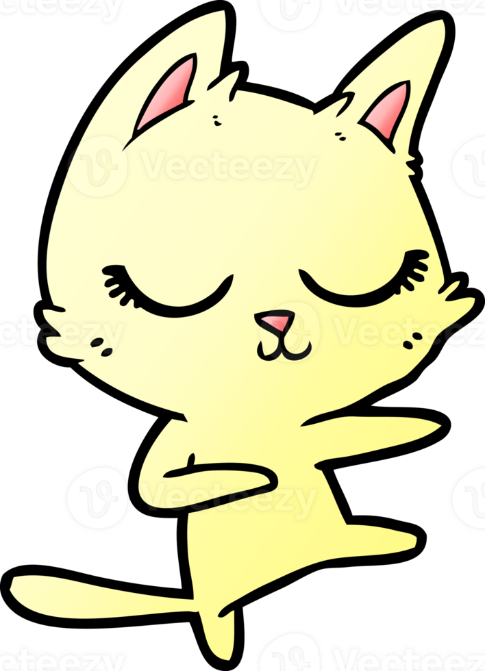 chat de dessin animé calme png