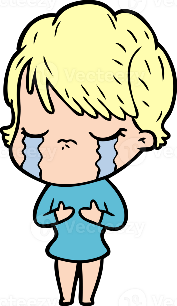 cartoon woman crying png