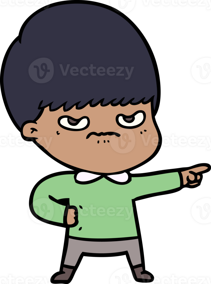 annoyed cartoon boy png