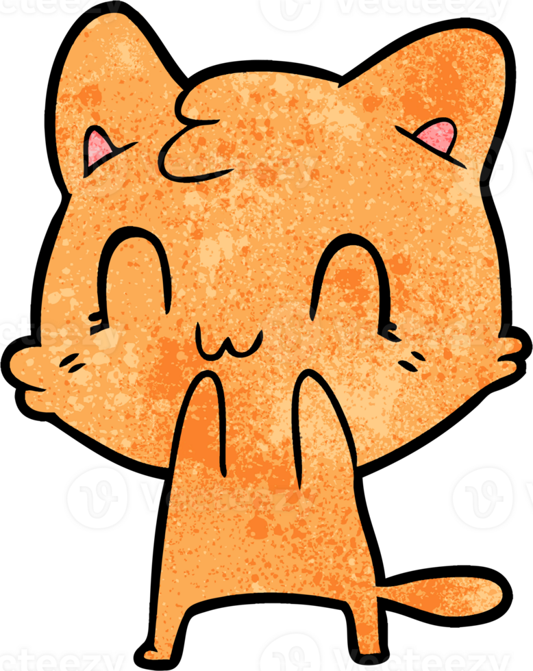 cartoon happy cat png