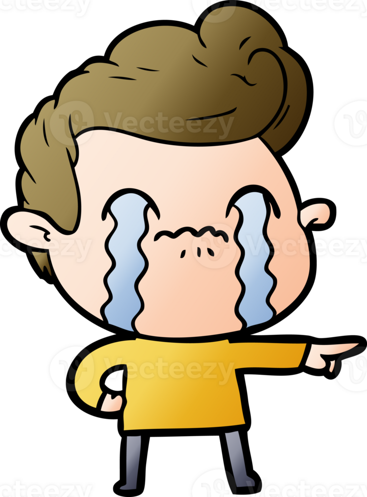 cartoon man crying png