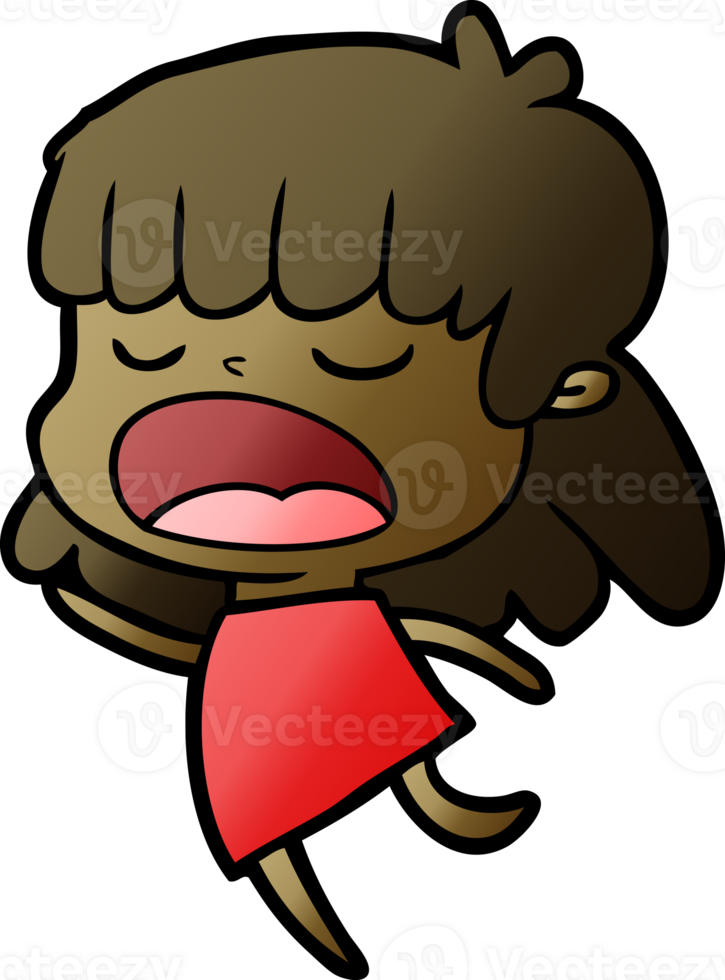 cartoon woman talking loudly png