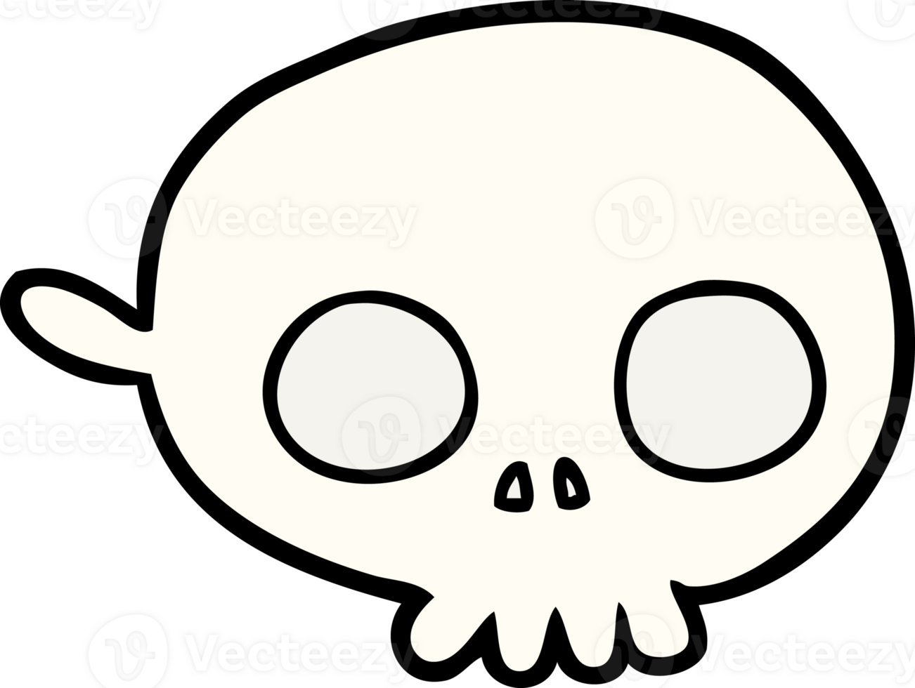 máscara de calavera espeluznante de dibujos animados png