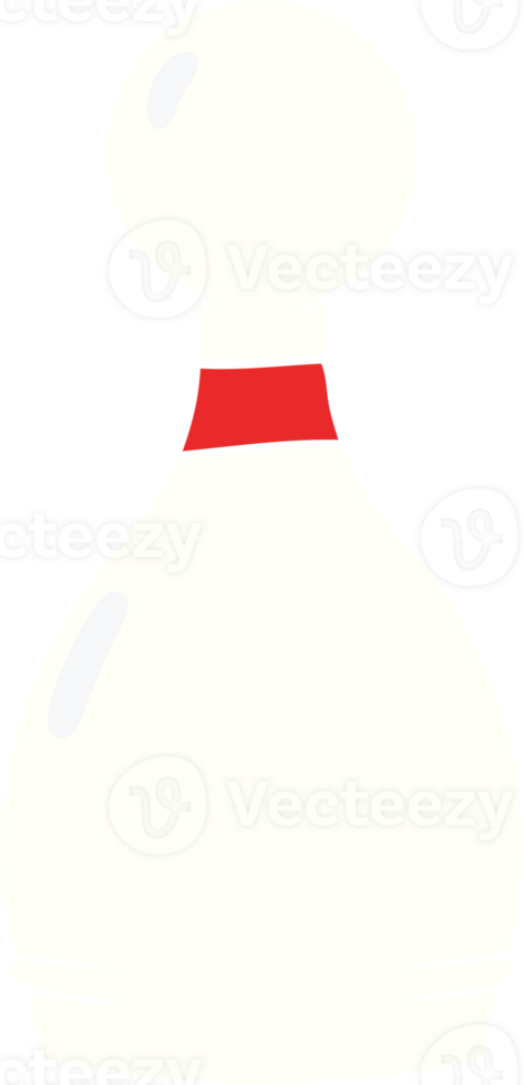 flat color style cartoon bowling pin png