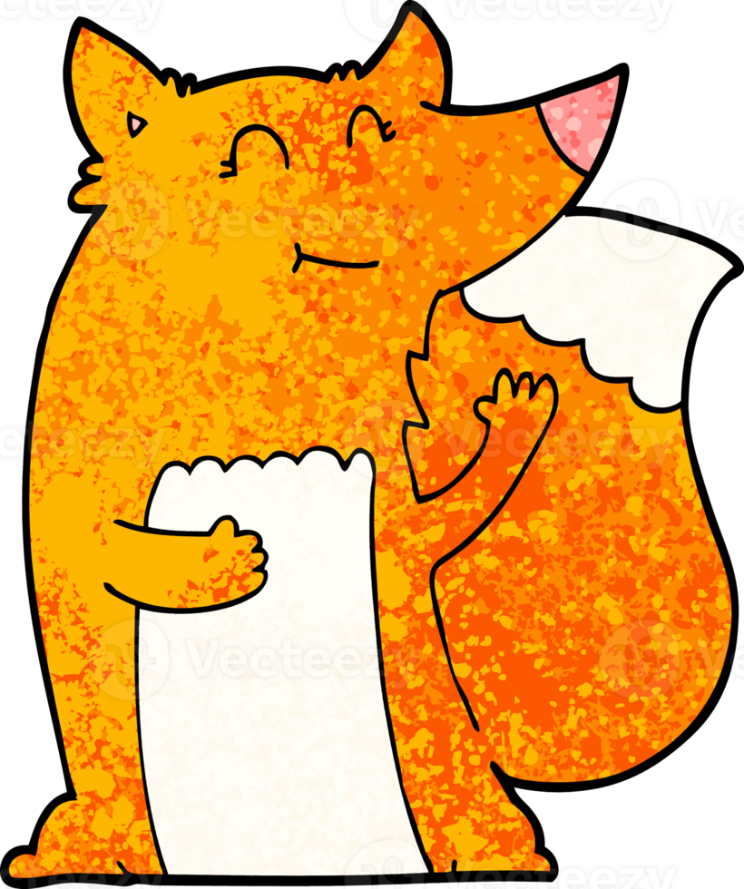 happy cartoon fox png