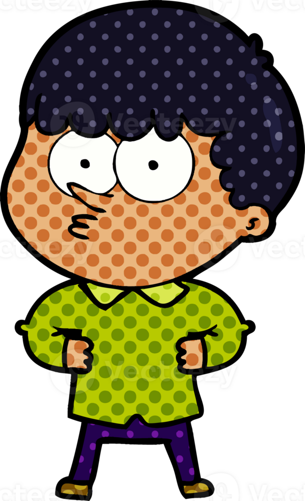 cartoon curious boy png