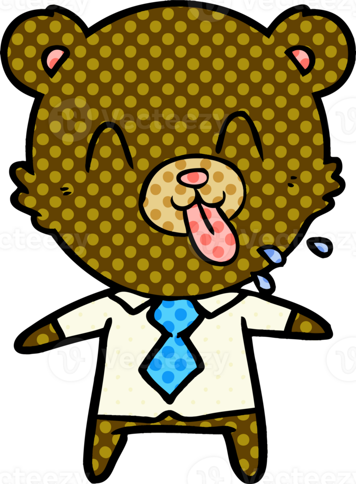 chefe de urso rude dos desenhos animados png