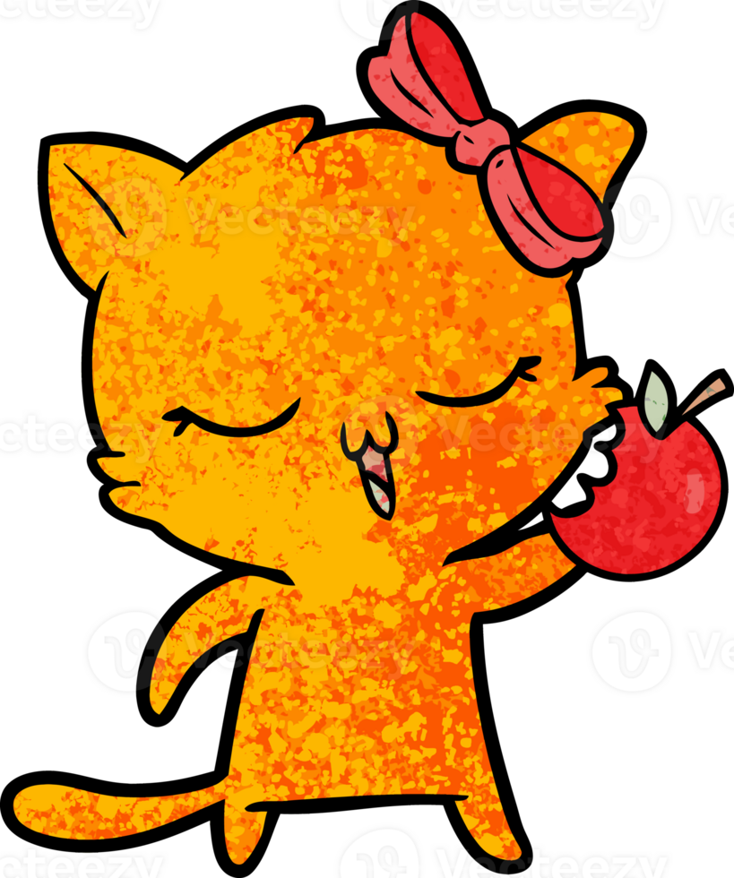 cartoon cat with bow on head png