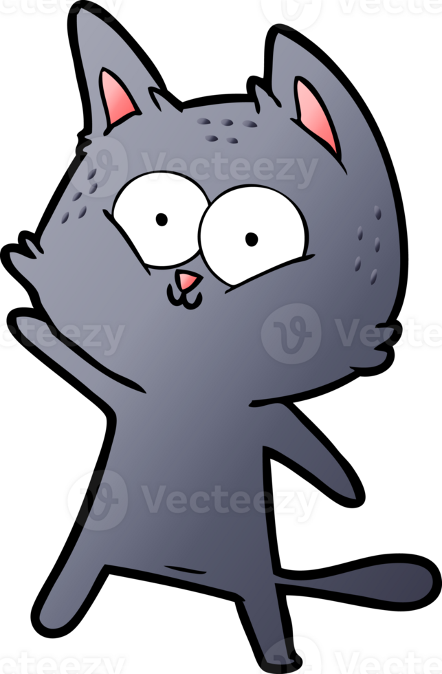 cartoon cat waving png