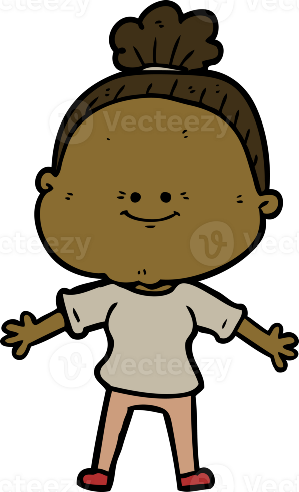 cartoon happy old woman png