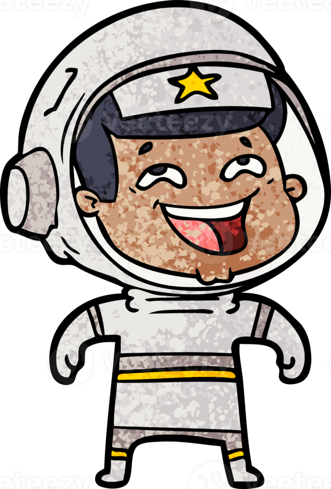 cartoon laughing astronaut png