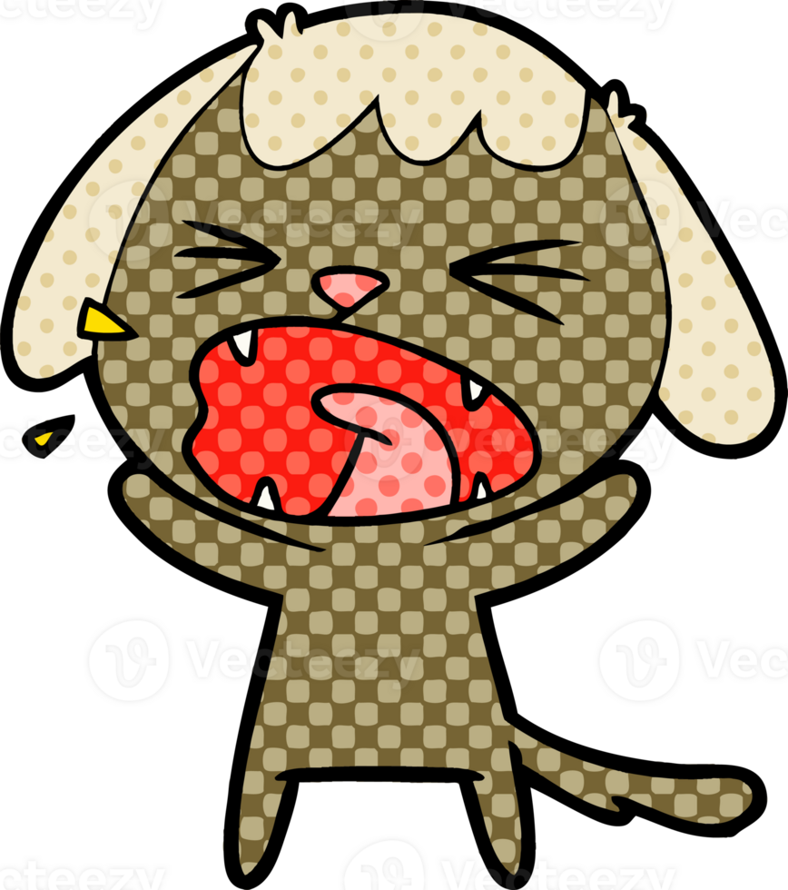 cute cartoon dog barking png
