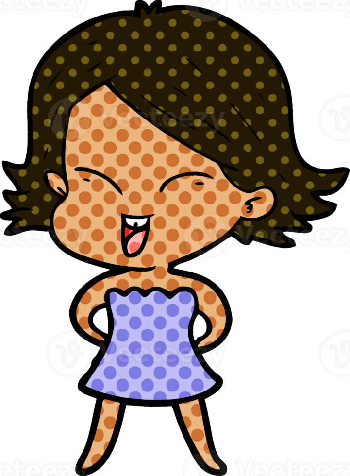 happy cartoon girl png