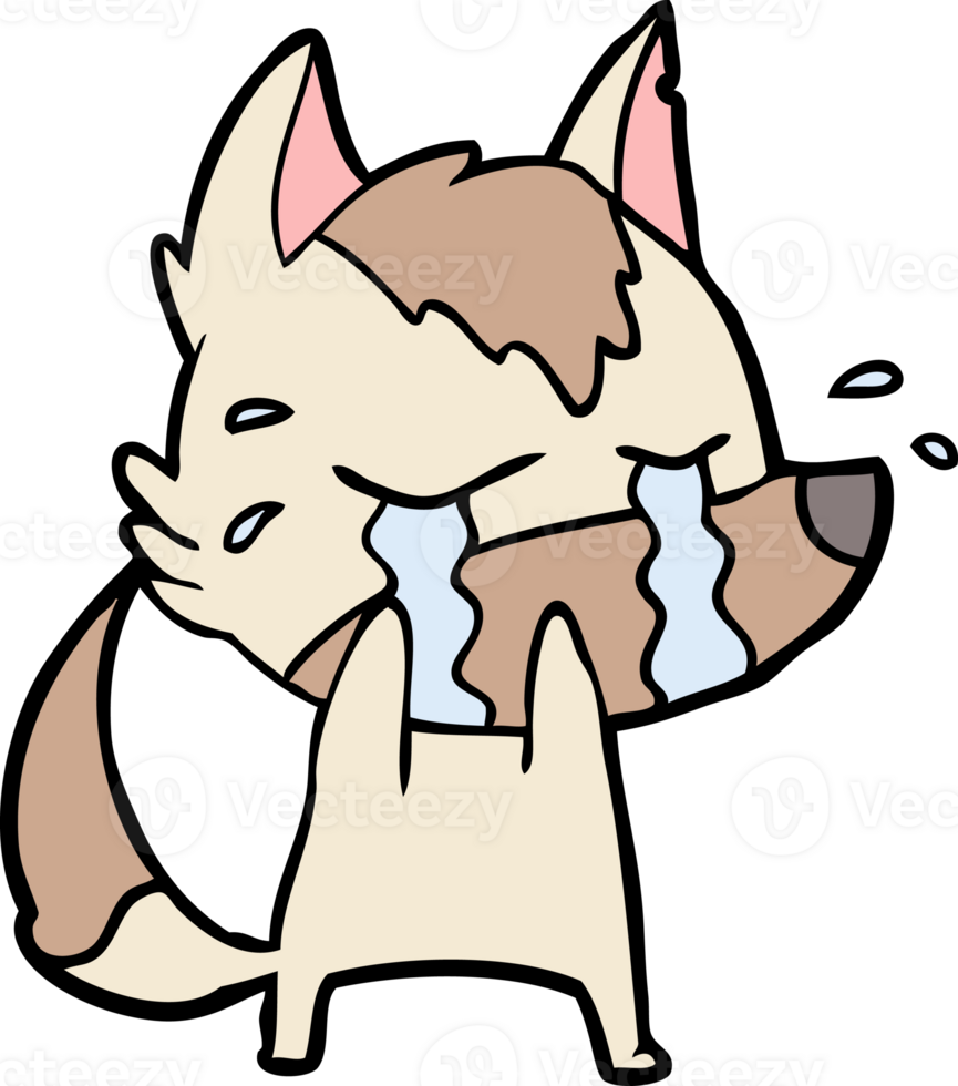 cartoon crying wolf png