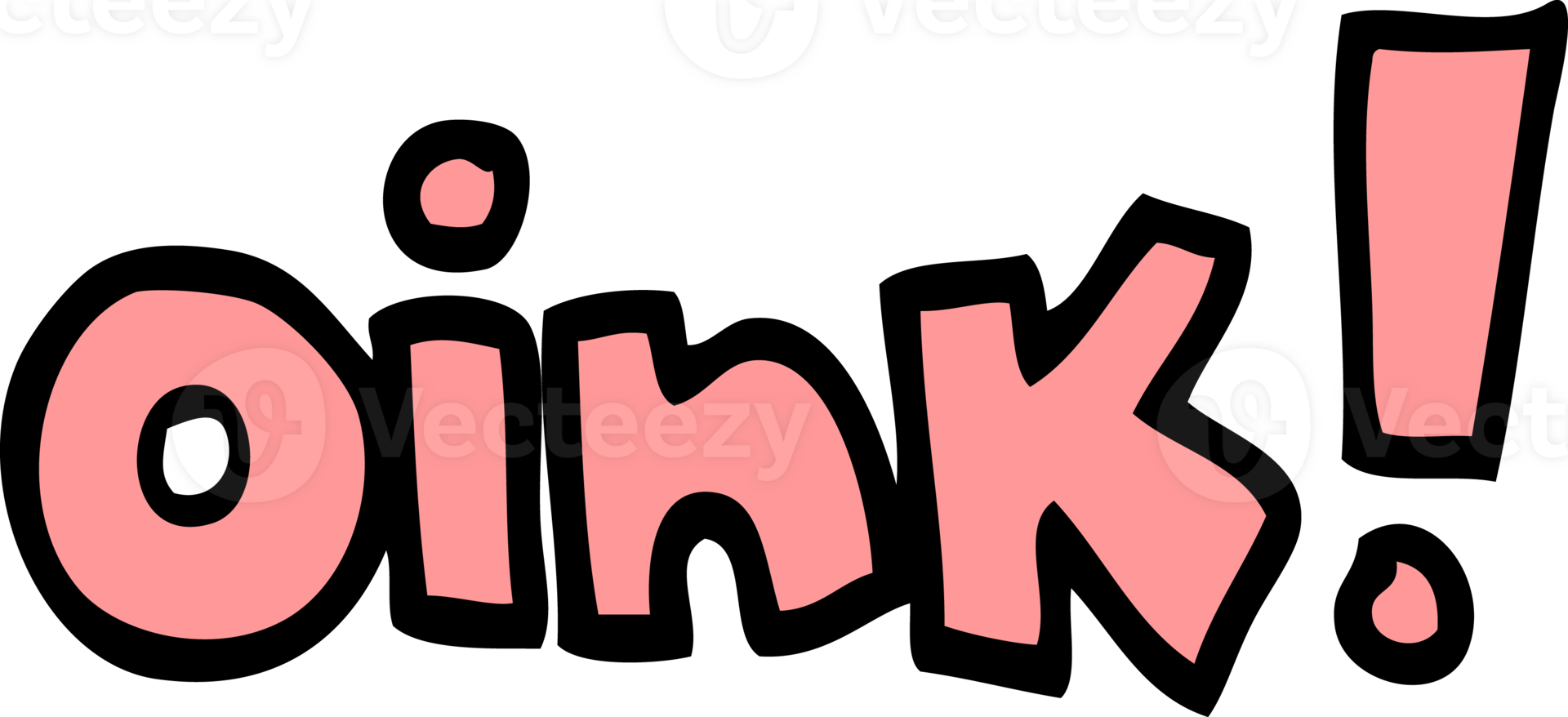 cartoon word oink png