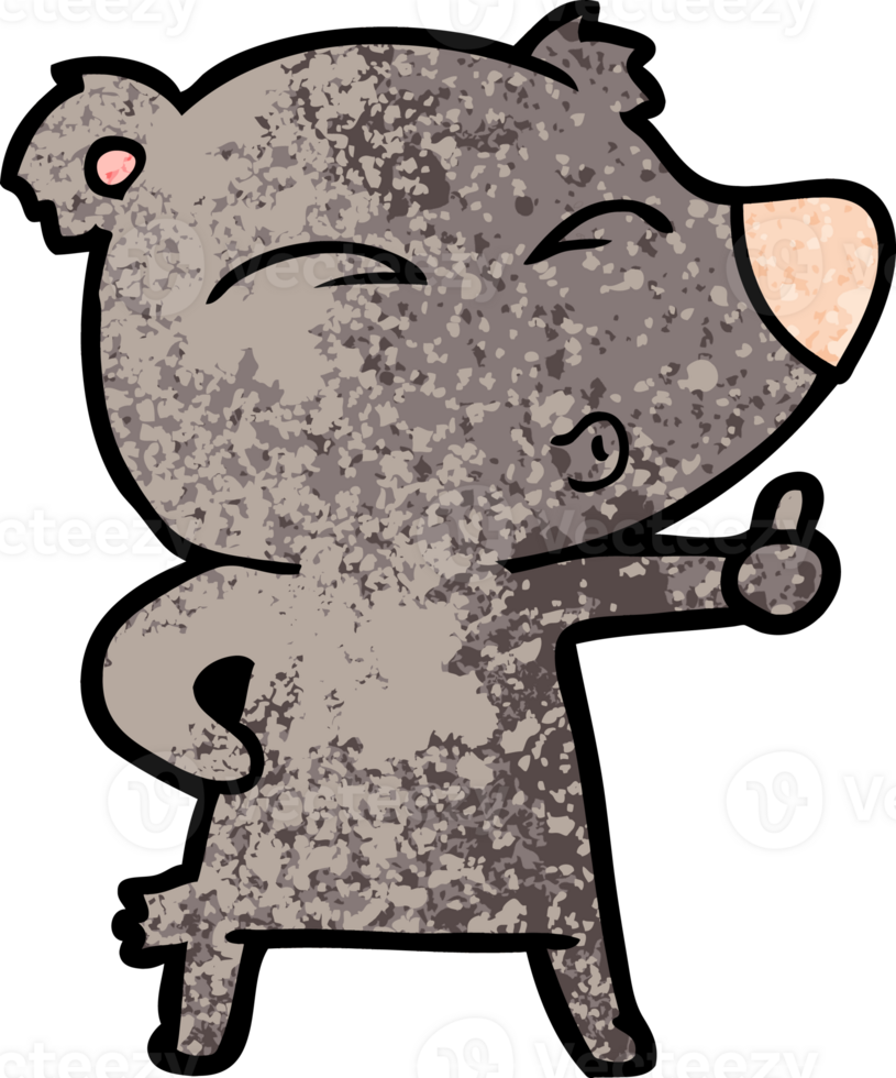 cartoon whistling bear png