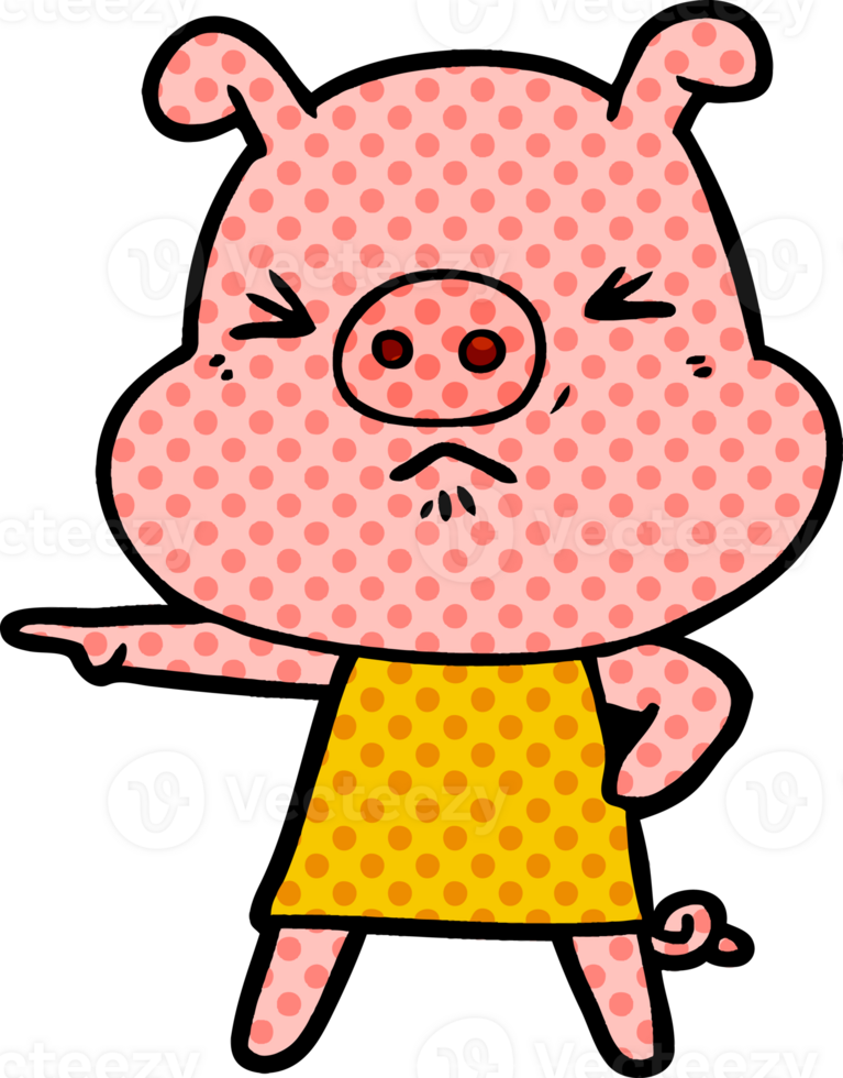 cartoon angry pig png