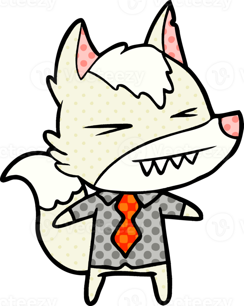 Wütender Wolf-Chef-Cartoon png