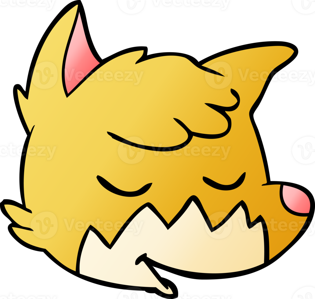 cartoon fox face png