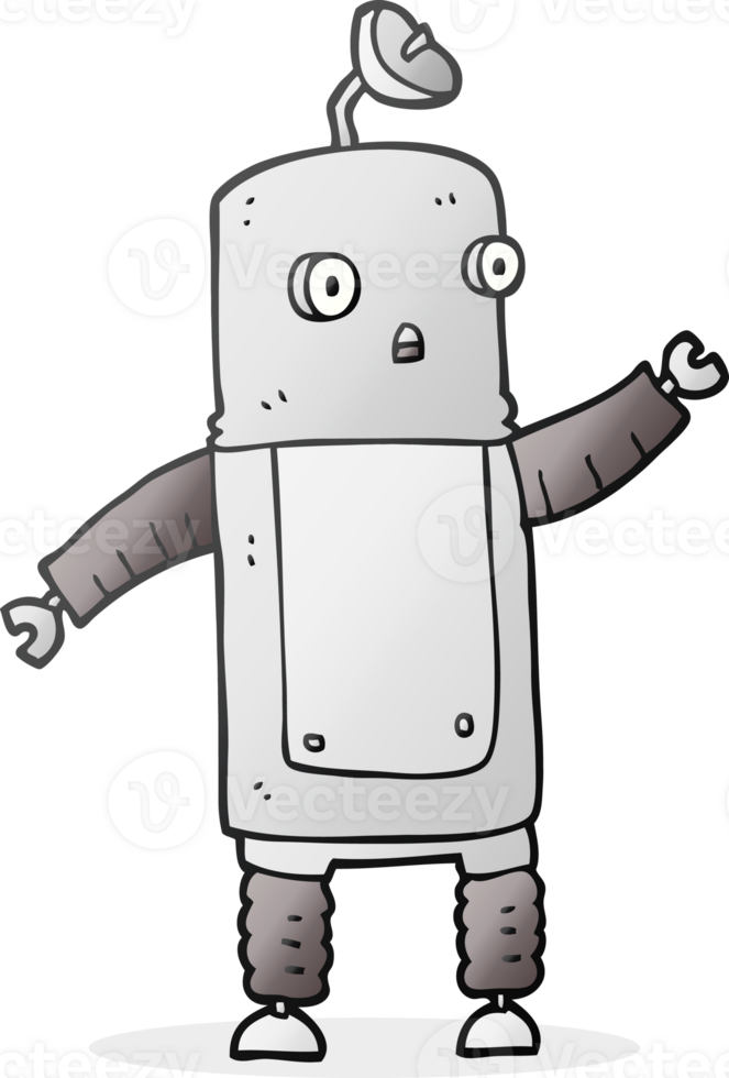hand- getrokken tekenfilm robot png