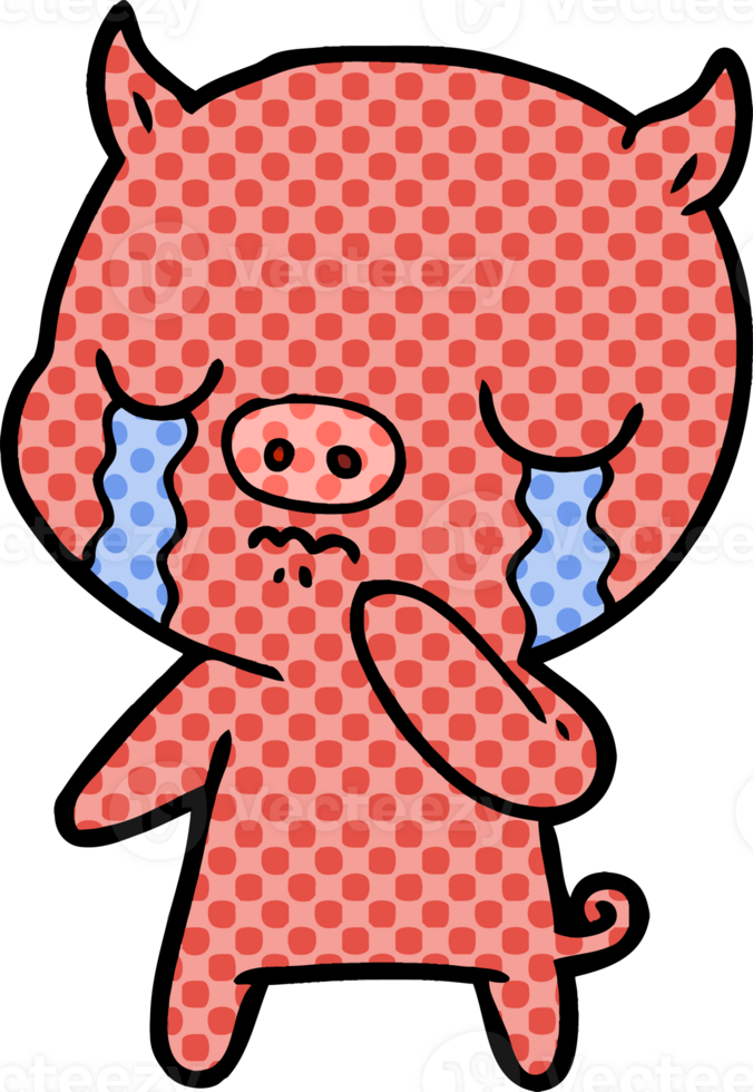 cartoon pig crying png