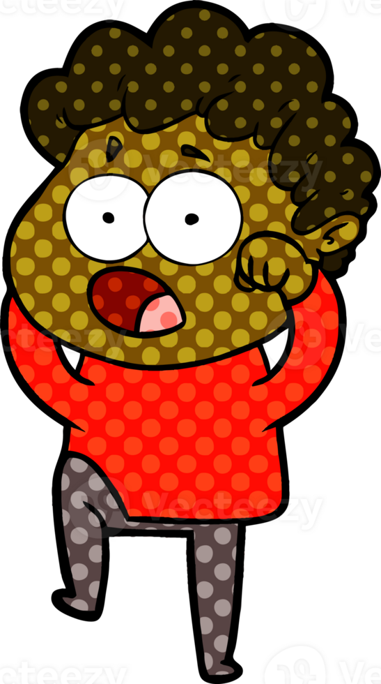 cartoon man gasping in surprise png