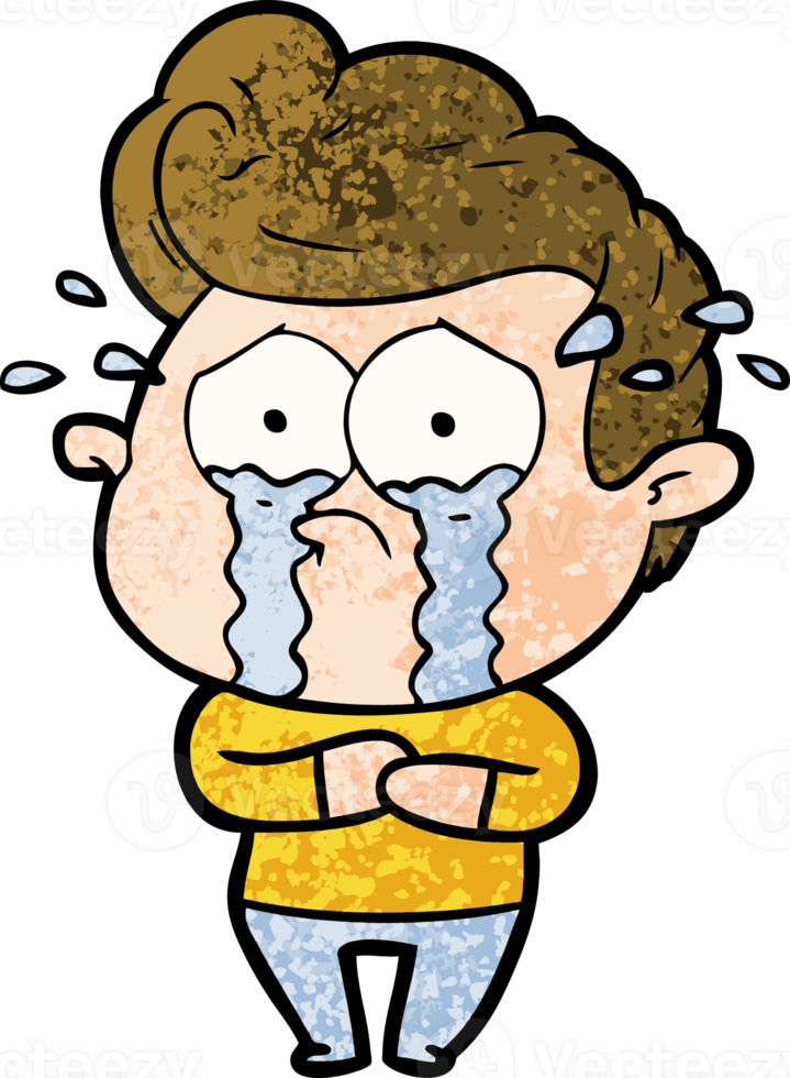 cartoon crying man png