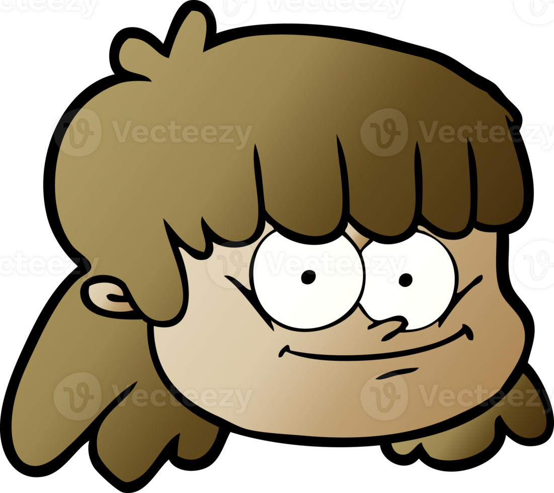 cartoon female face png