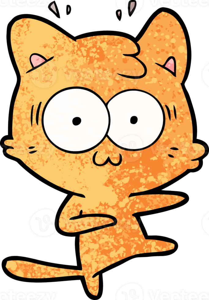 cartoon surprised cat png
