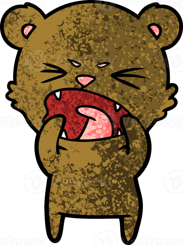 angry cartoon bear png
