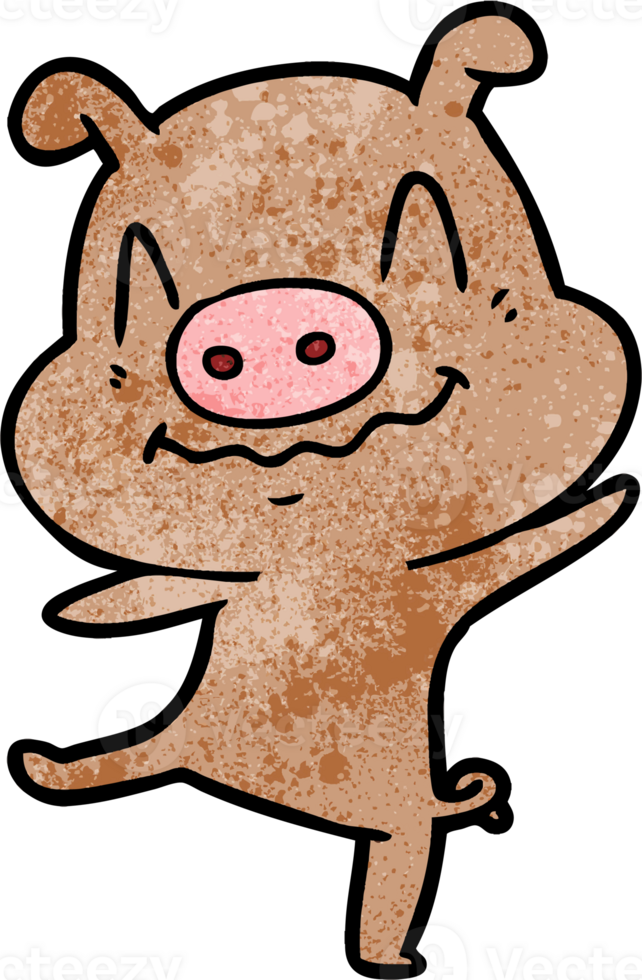 cartoon drunk pig png