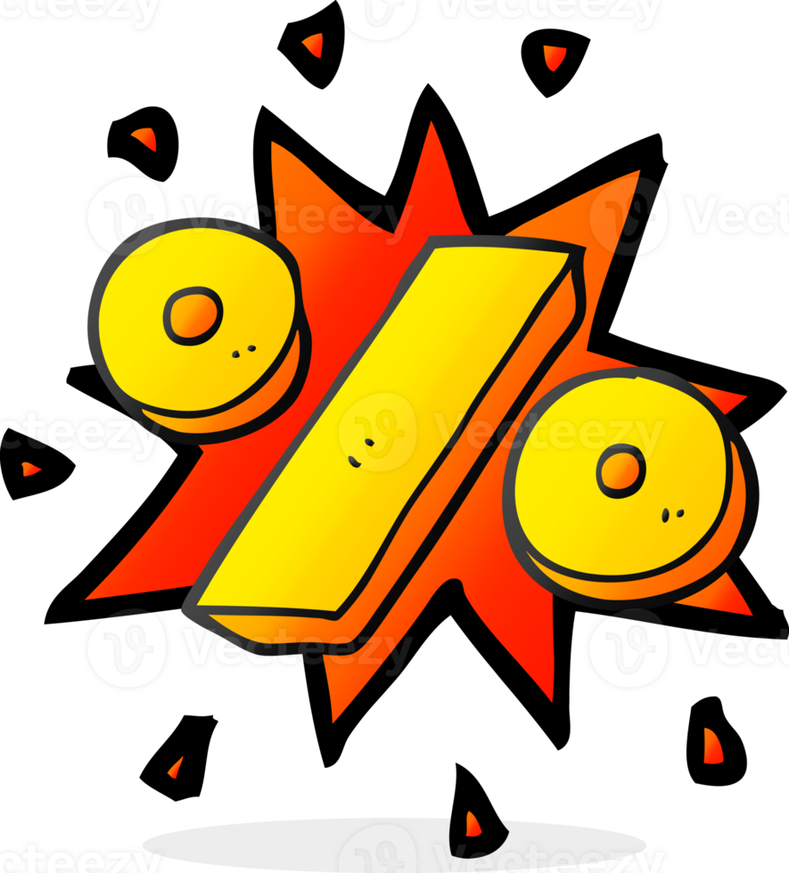 cartoon percentage symbol png