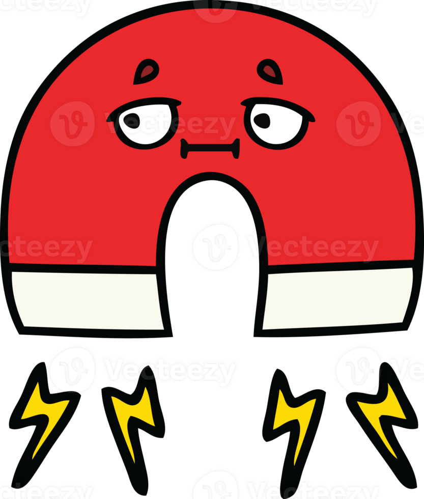 cute cartoon of a magnet png
