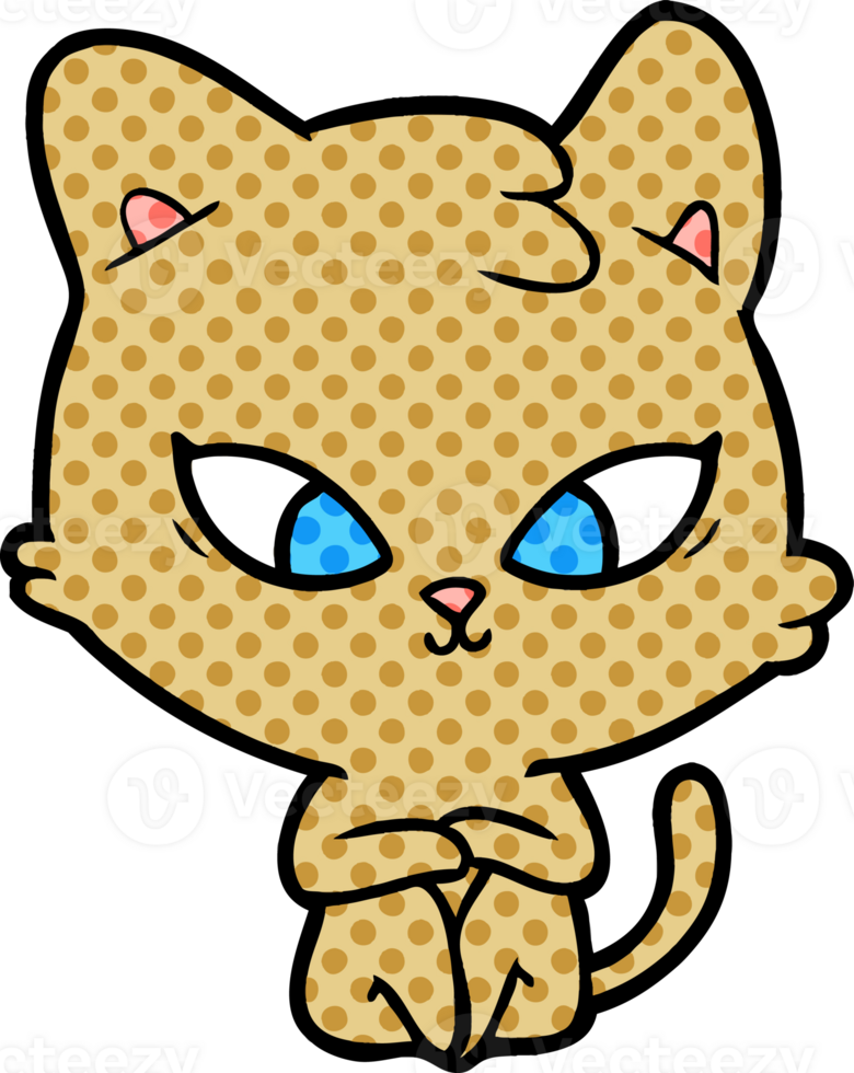 lindo gato de dibujos animados png