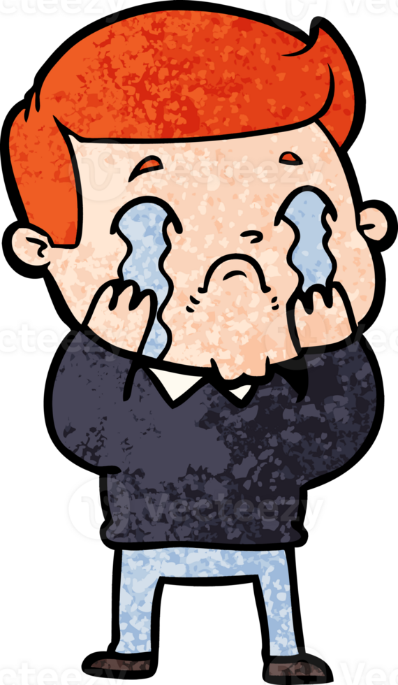 cartoon man crying png