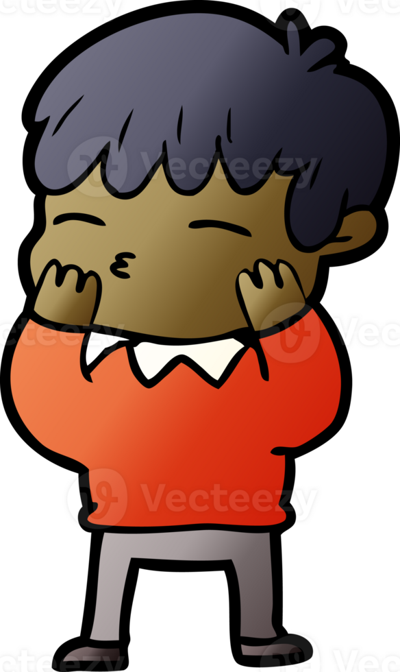 cartoon curious boy png