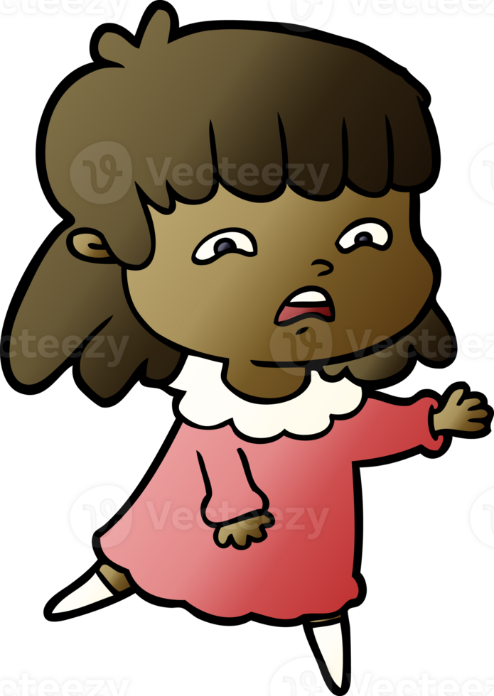 cartoon worried woman png