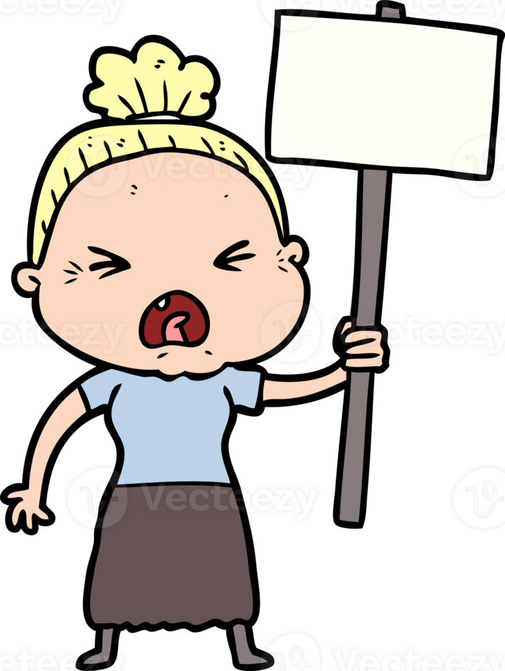 cartoon angry old woman png