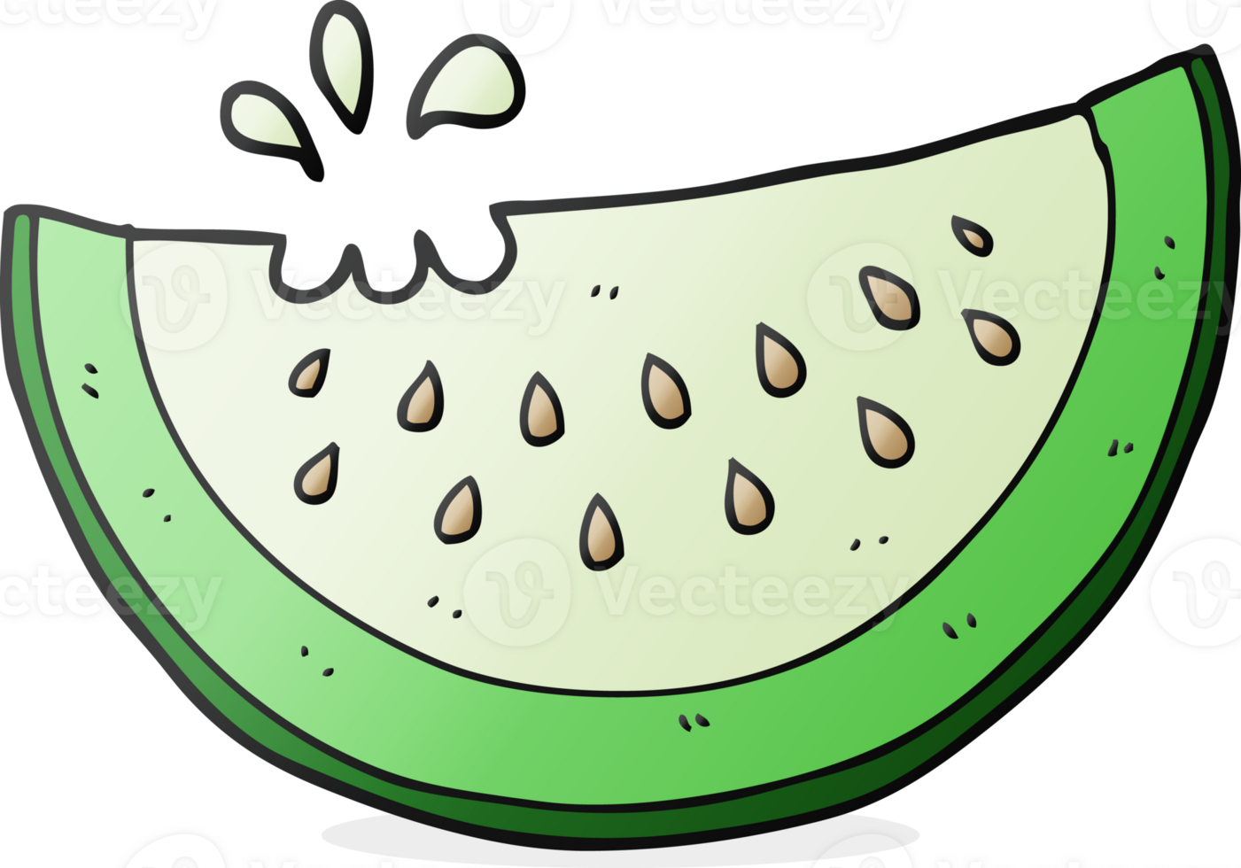 hand drawn cartoon melon slice png