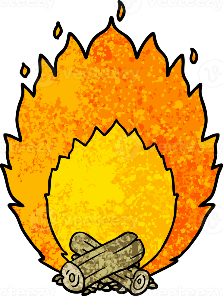 cartoon blazing camp fire png