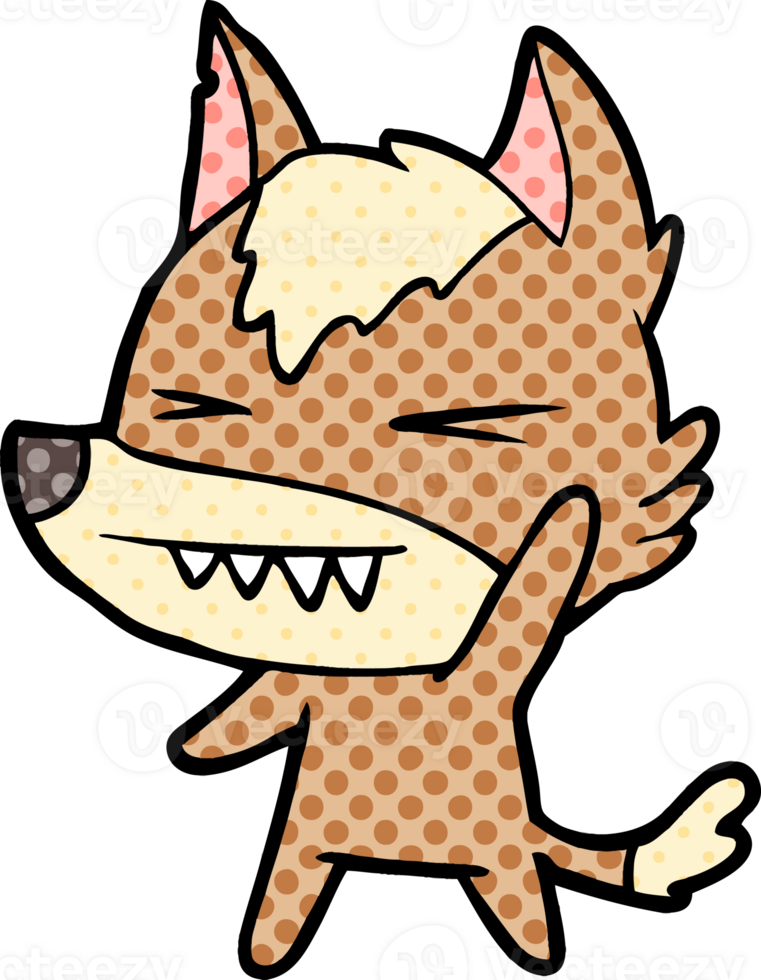 angry wolf cartoon png