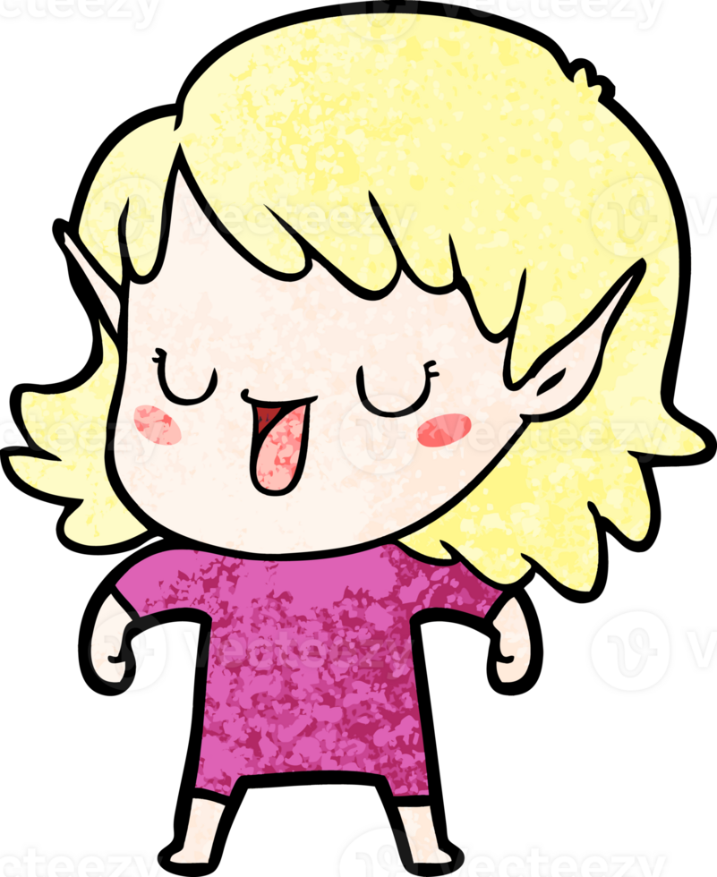 cartoon elf girl png