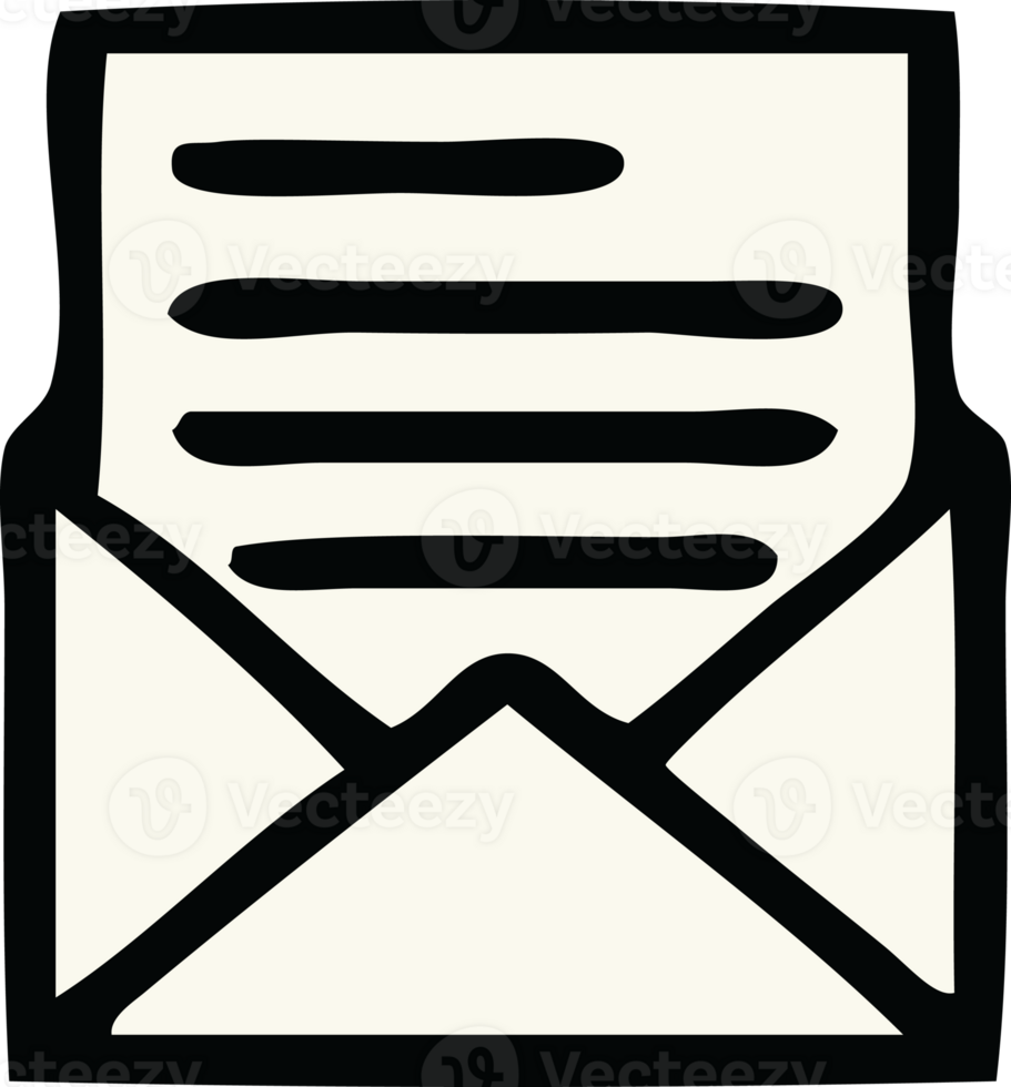 cute cartoon of a letter and envelope png