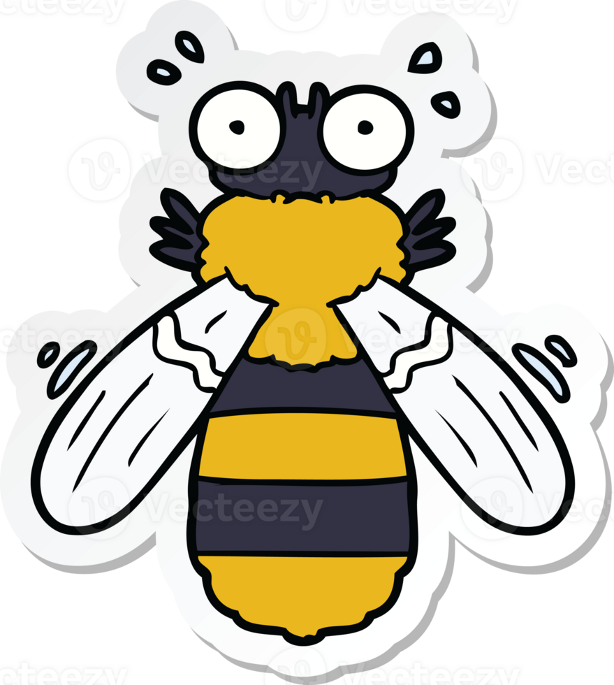 sticker of a cartoon bee png