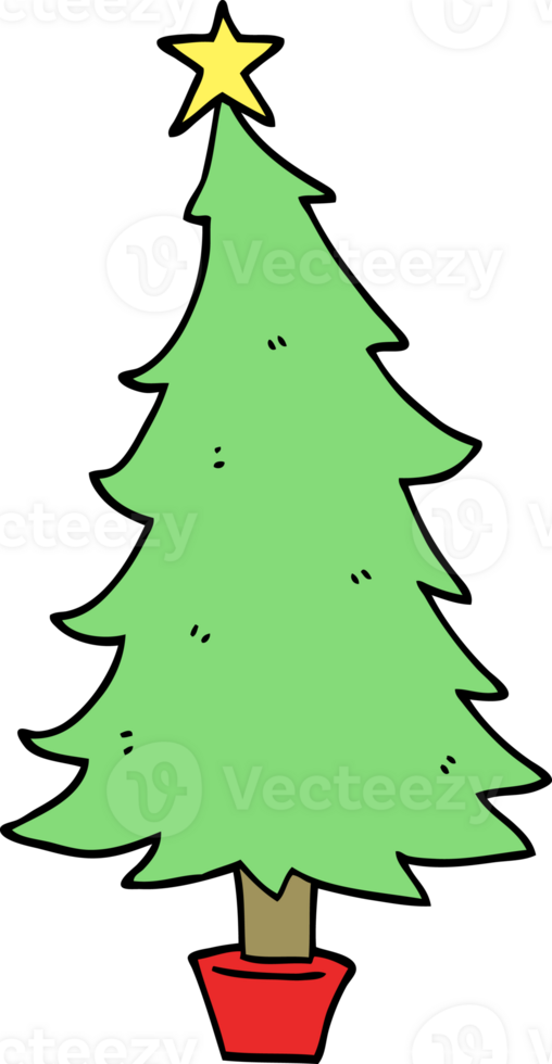 cartoon christmas tree png
