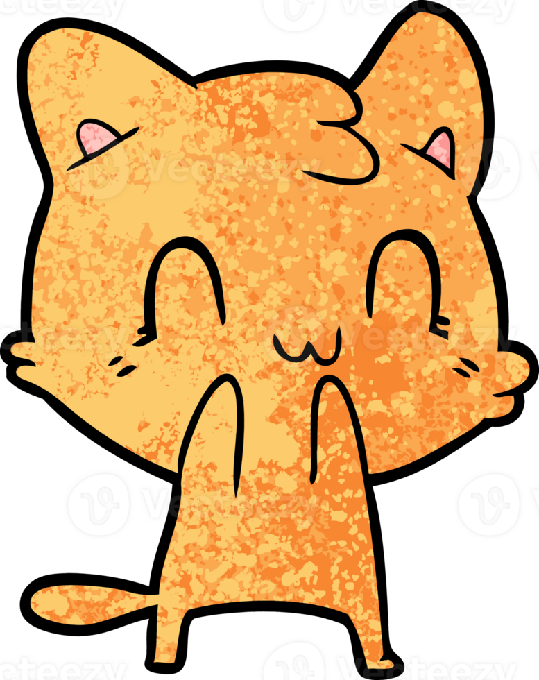 cartoon happy cat png