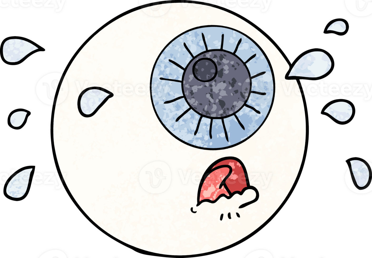 tecknad serie eyeball gråt png