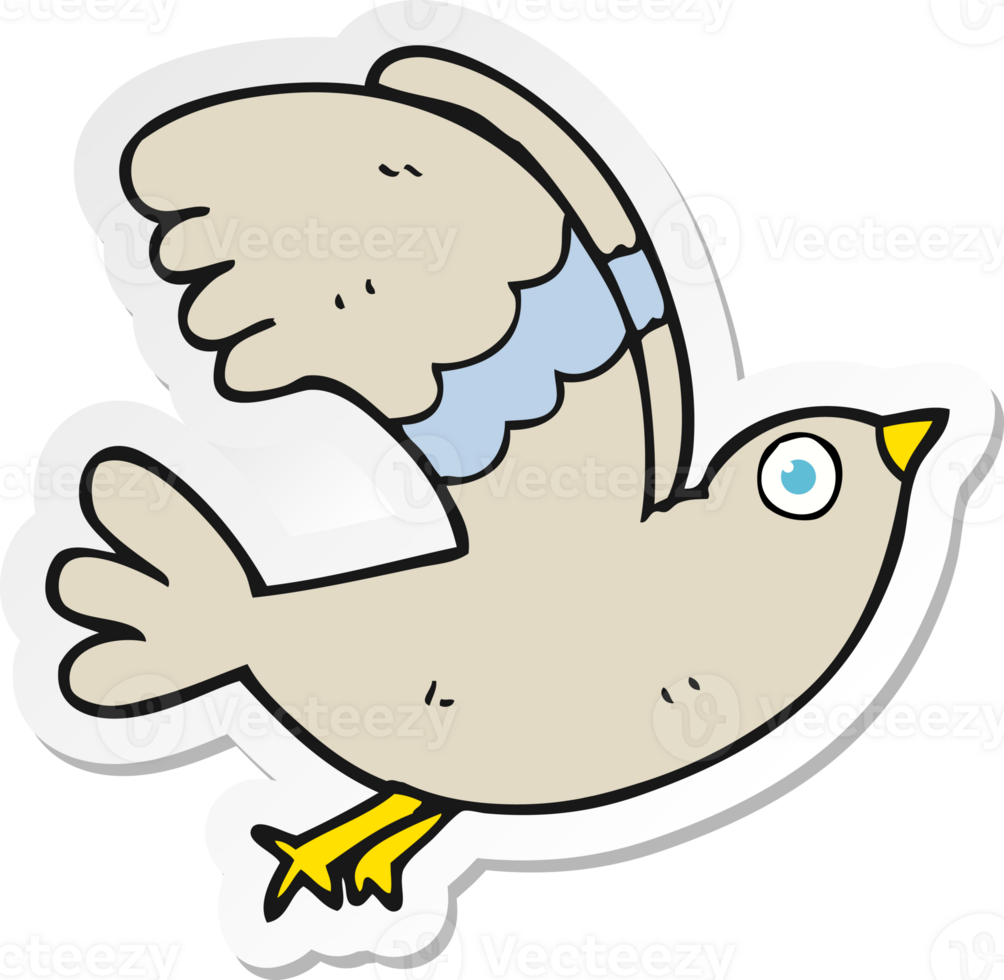 sticker of a cartoon bird png